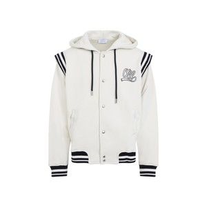 Off-White Off Fleece Varsity White Cotton Hoodie - NWT